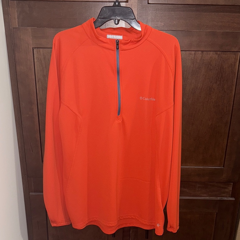 Columbia Vibrant Orange Quarter-Zip Top